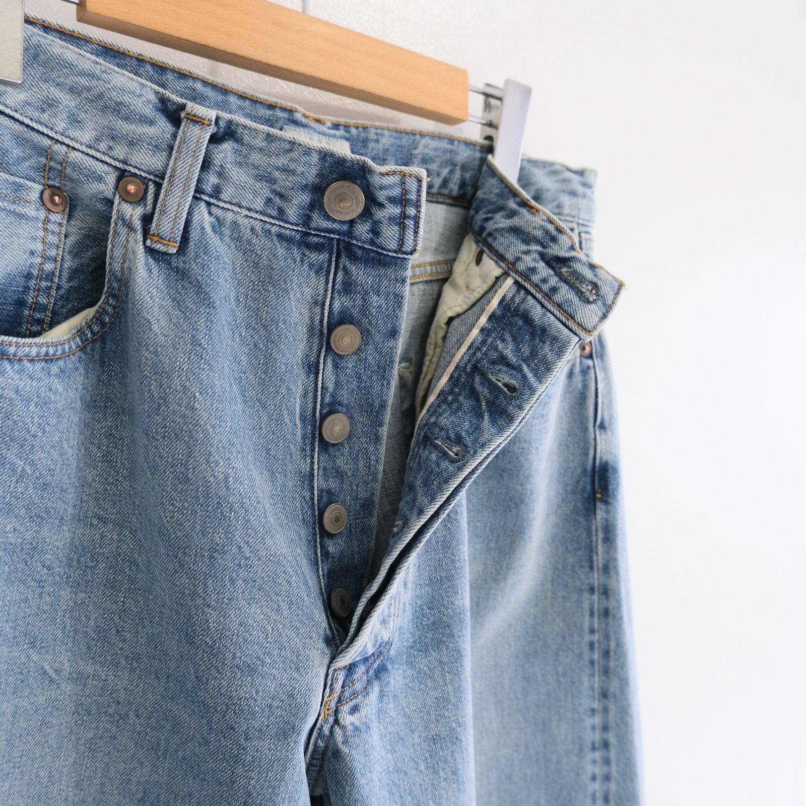VINTAGE WASHED SELVEDGE DENIM 5P PANTS / パンツ / デニム / 5ポケット / FADED BLUE