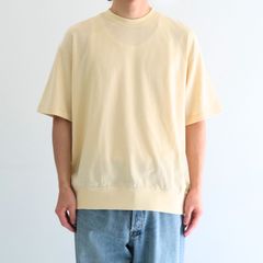 SOFT DRY SHORT LOOP TERRY SWEAT TEE （YELLOW BEIGE）