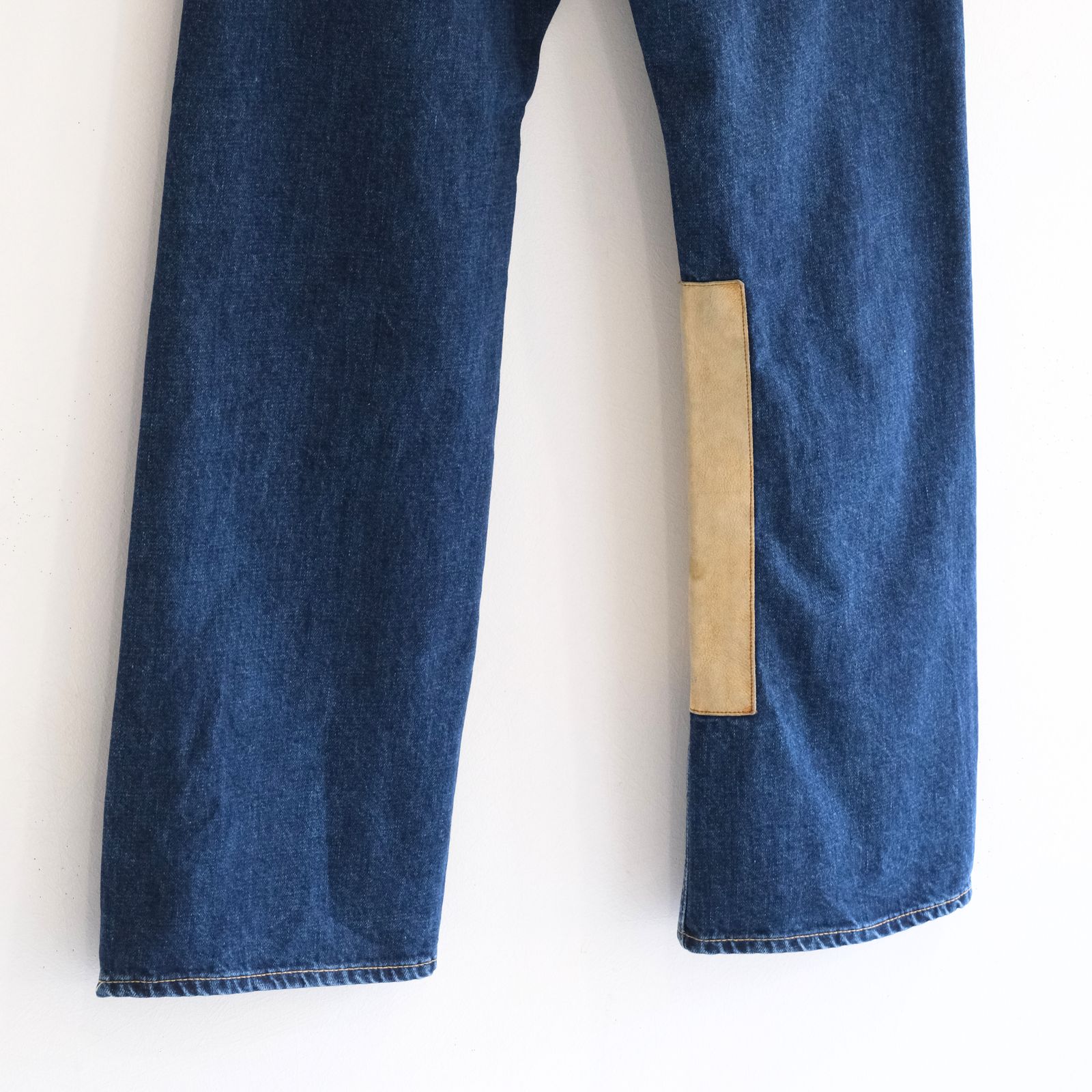 "JUDE II" LEATHER New Standard Straight by 12oz Denim（BLUE）