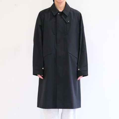 WATER RESISTANT WOOL BALMACAAN COAT（BLACK）
