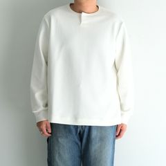 Organic cotton pile - Wim / ヘンリーネック / ロンT / Off white