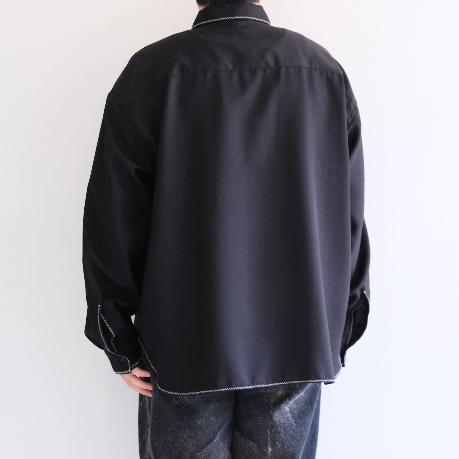 Stitch L/S Shirts / スティッチ L/S シャツ（Black）