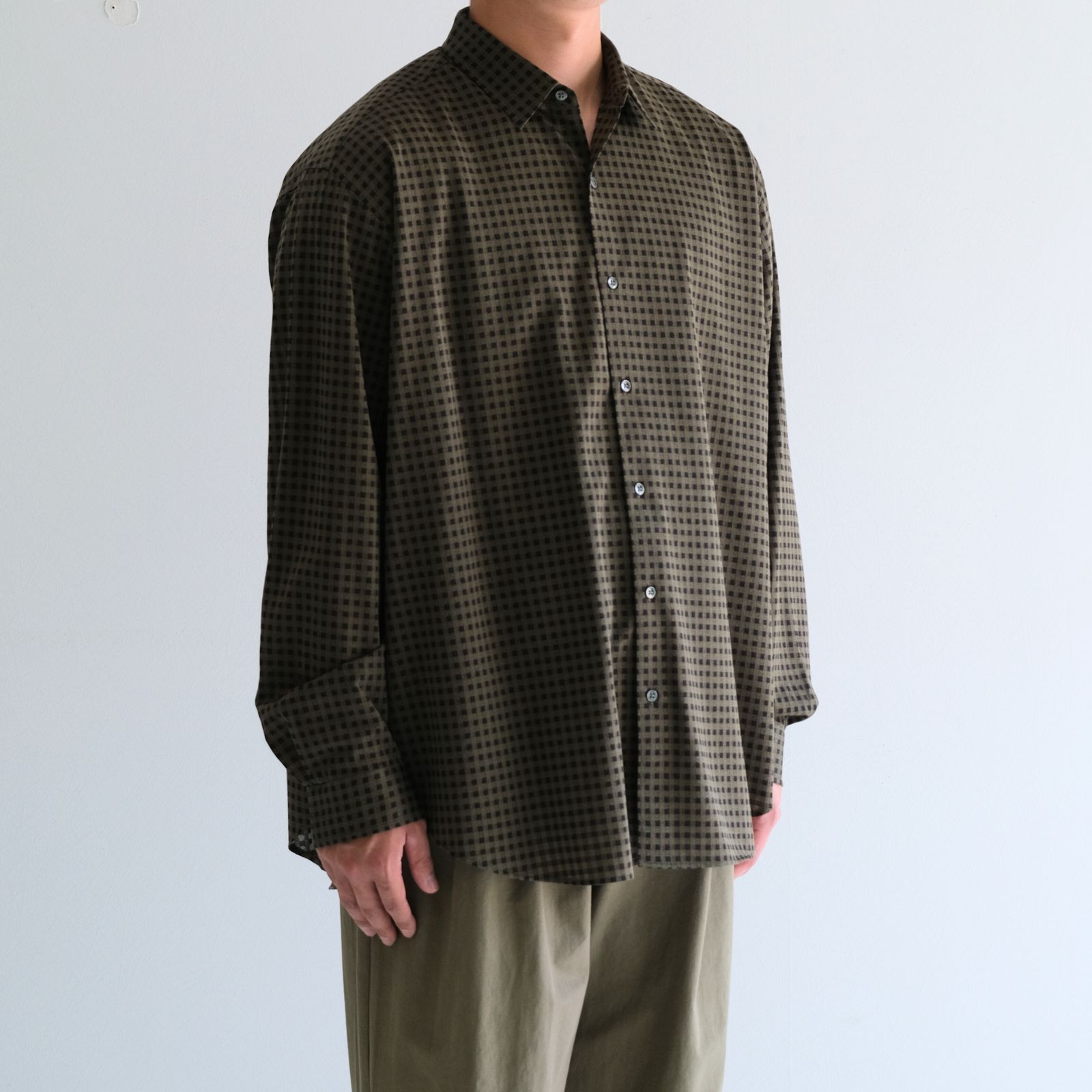 36G Atomoshere Check Shirt / シャツ / GREEN(Sterling Green)