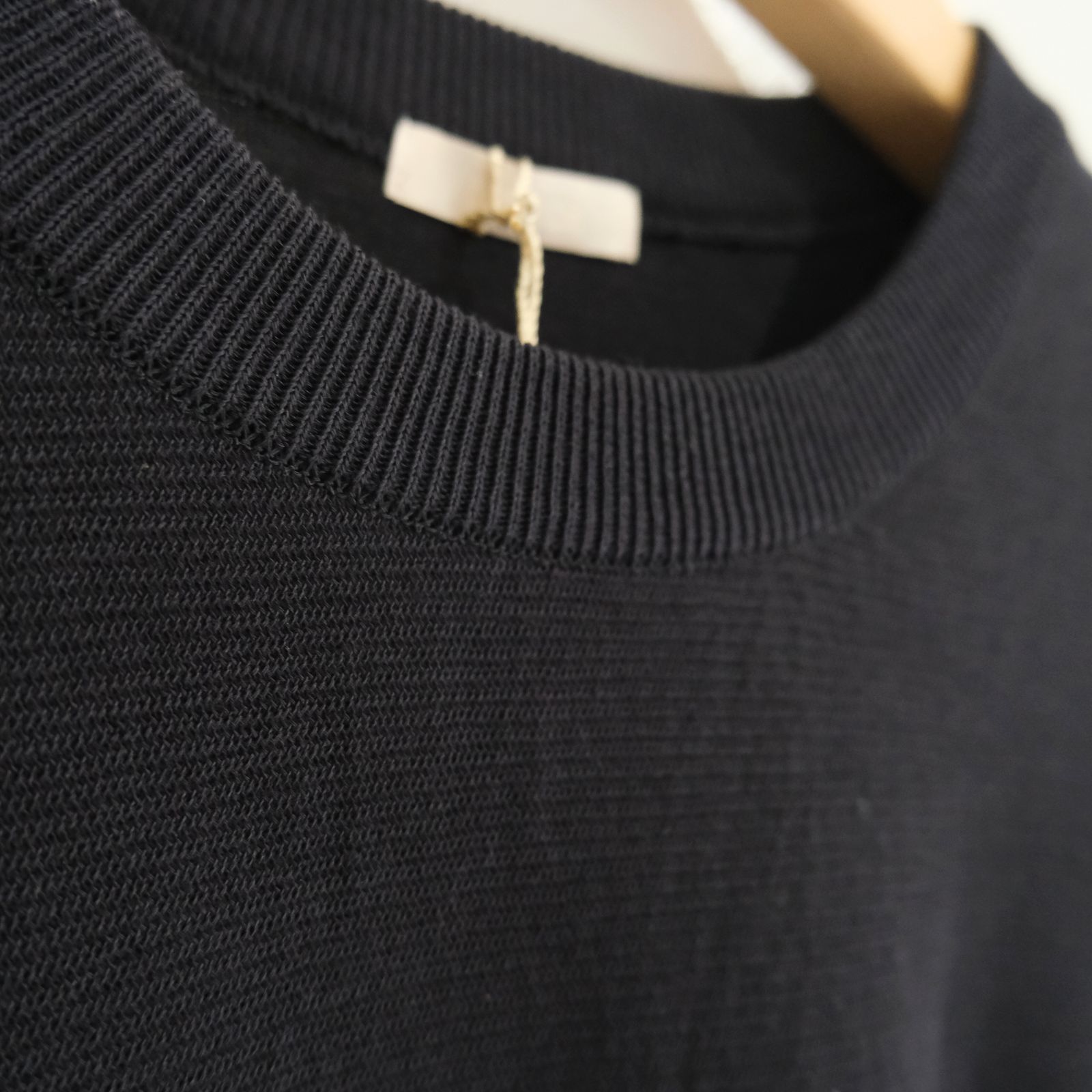 TWISTED COTTON KNIT PULLOVER / ニット / コットン / BLACK