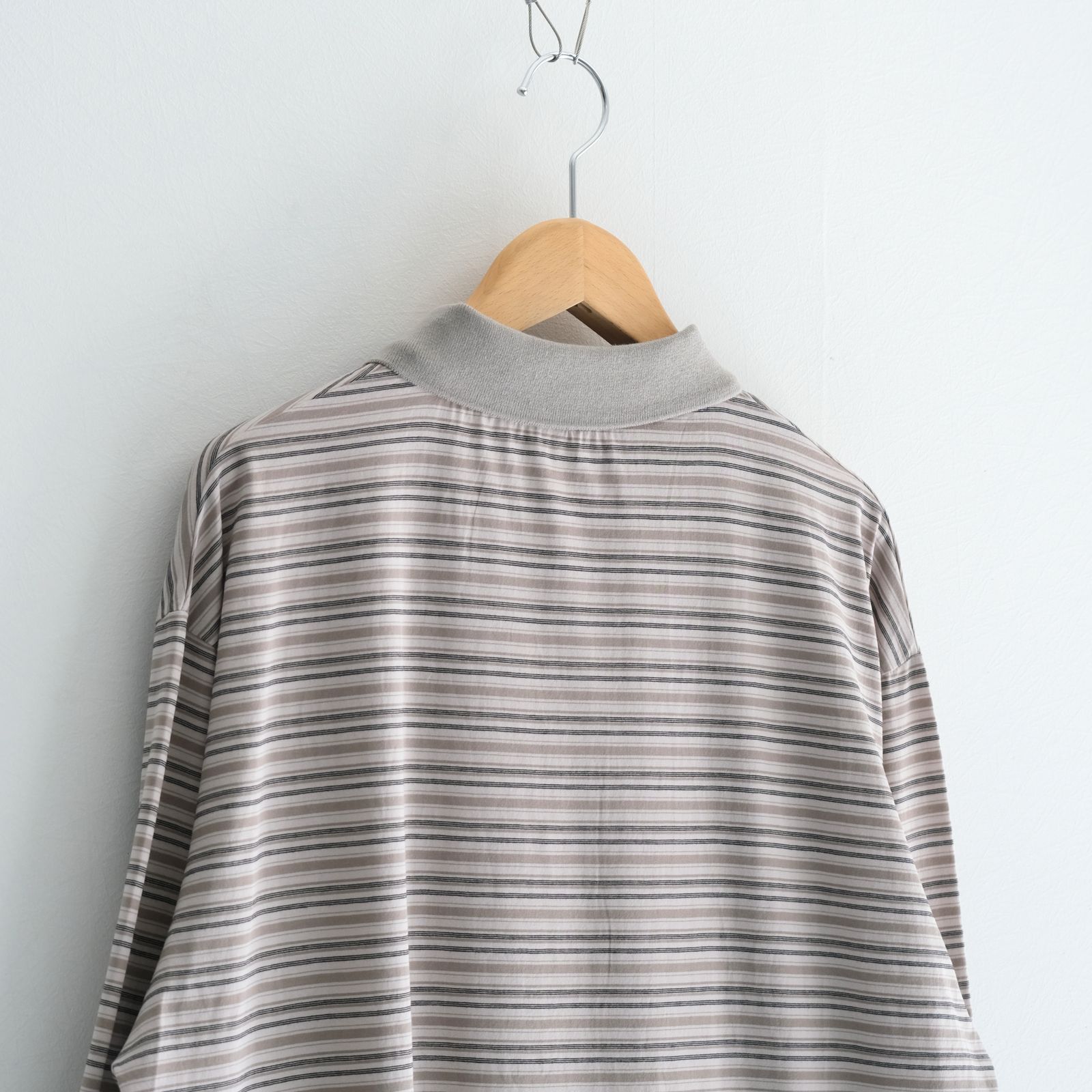 Brief Stripe Rugby TEE / ブリーフストライプラグビーTシャツ（LIGHT KHAKI）