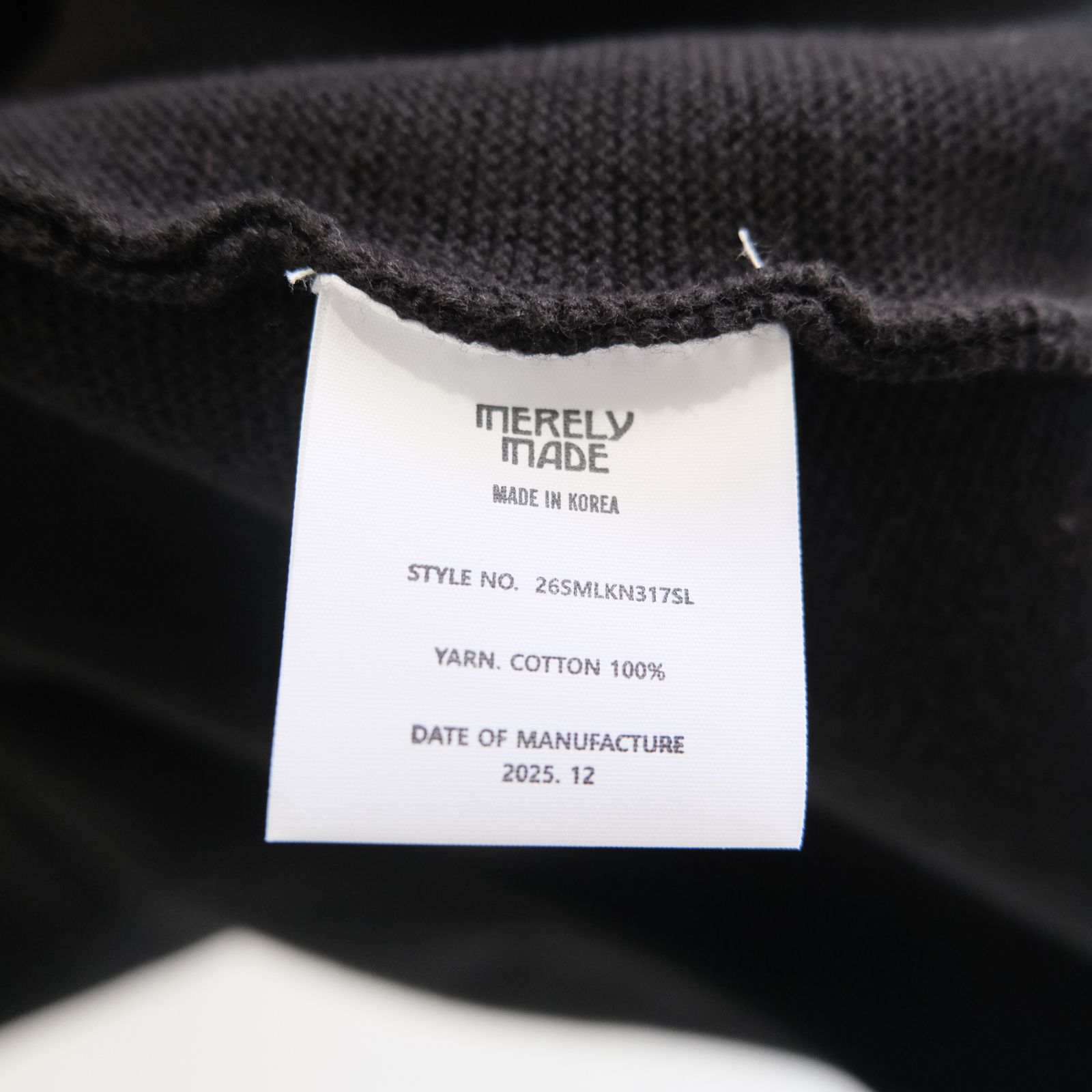 PREMIUM WIDE SHOULDER KNIT SLEEVELESS / ニット / ノースリーブ / ASPHALT BLACK