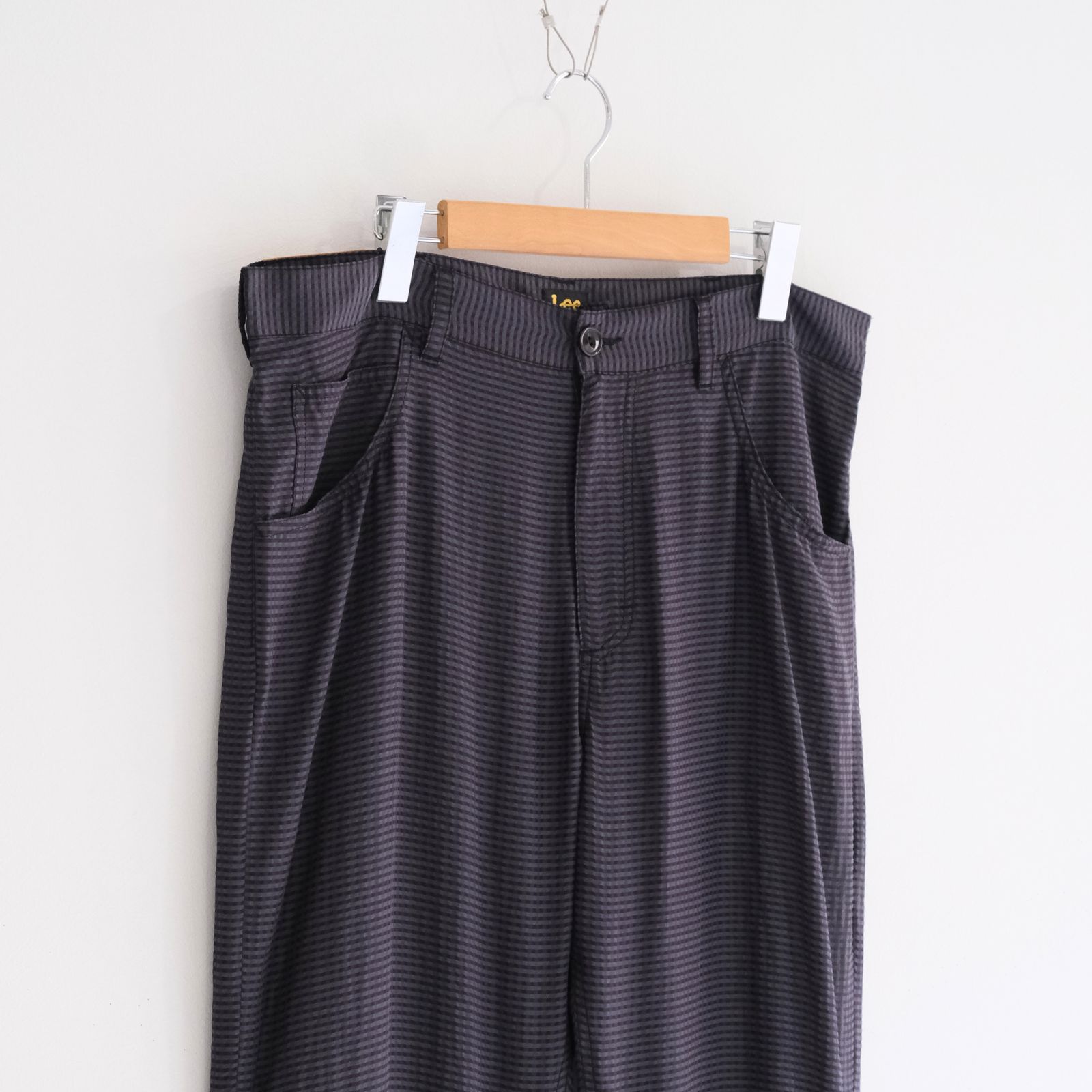 Lee / SEVEN BY SEVEN  / SHEER COWBOY PANT ‐Gingham Check Indian fabric‐ （Navy）