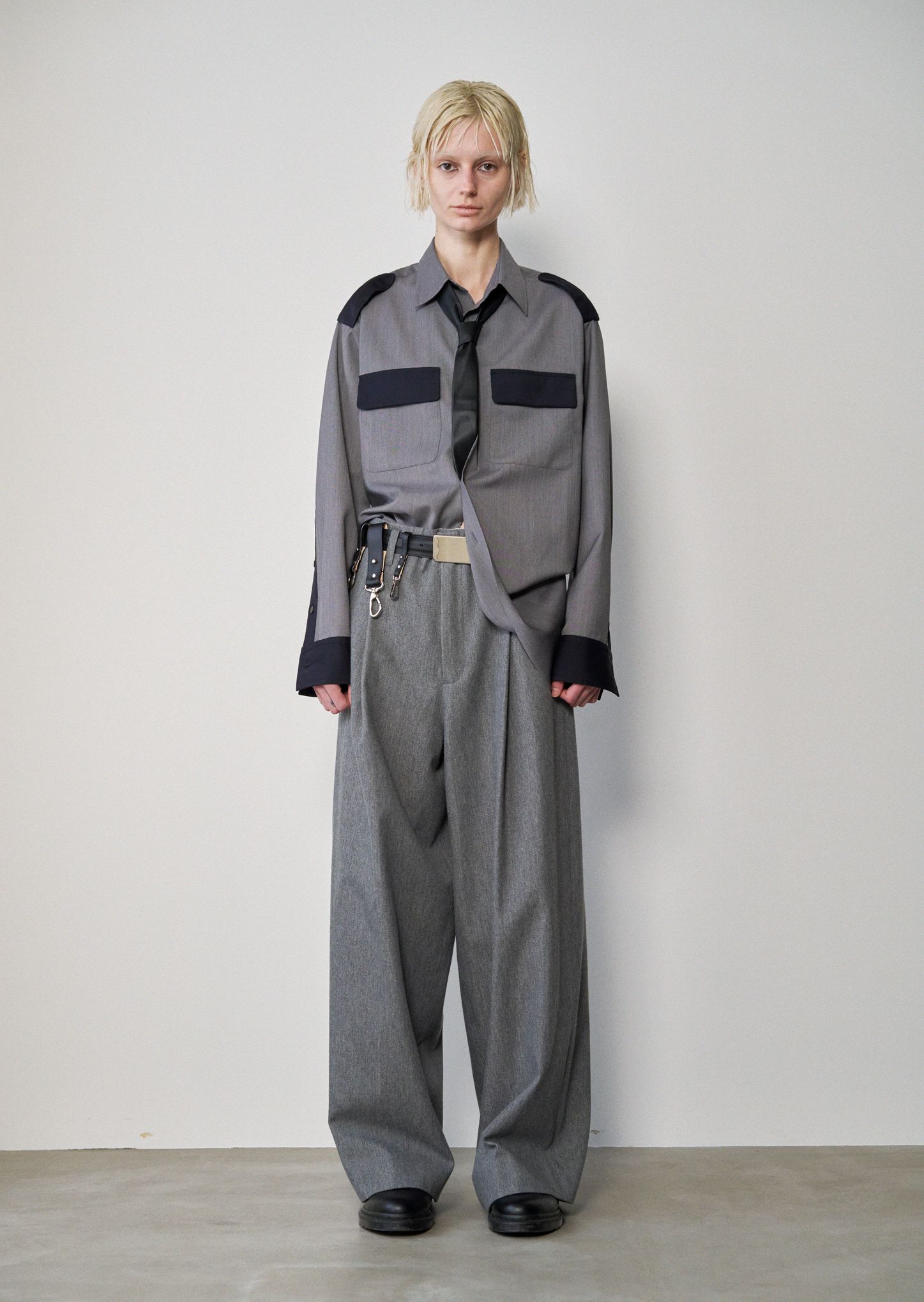 【入荷時期：2026年8-9月頃】Leather Belt / レザー ベルト（Black）