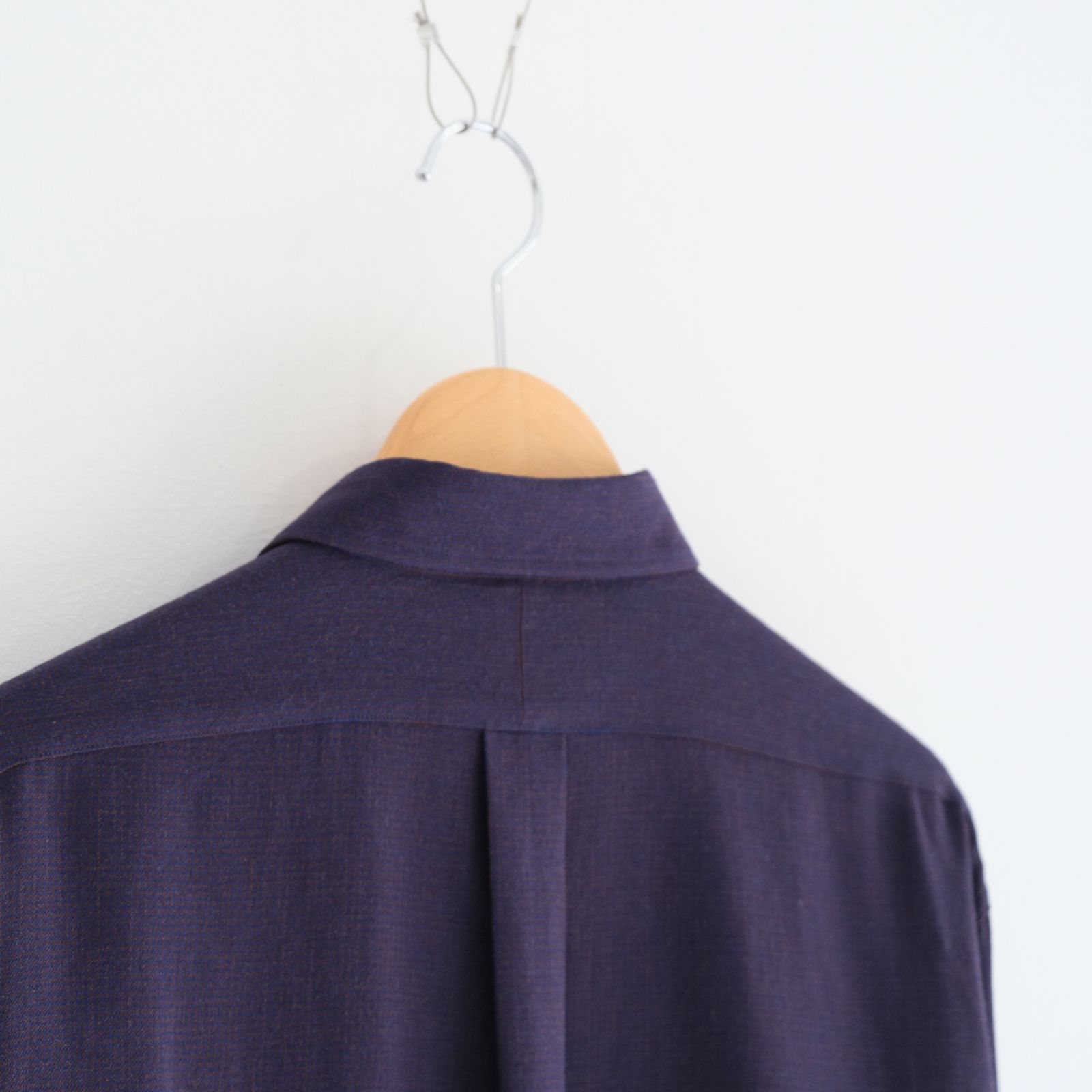 RAYON LINEN CHECK SHIRT / シャツ / チェック / BLUE・BROWN