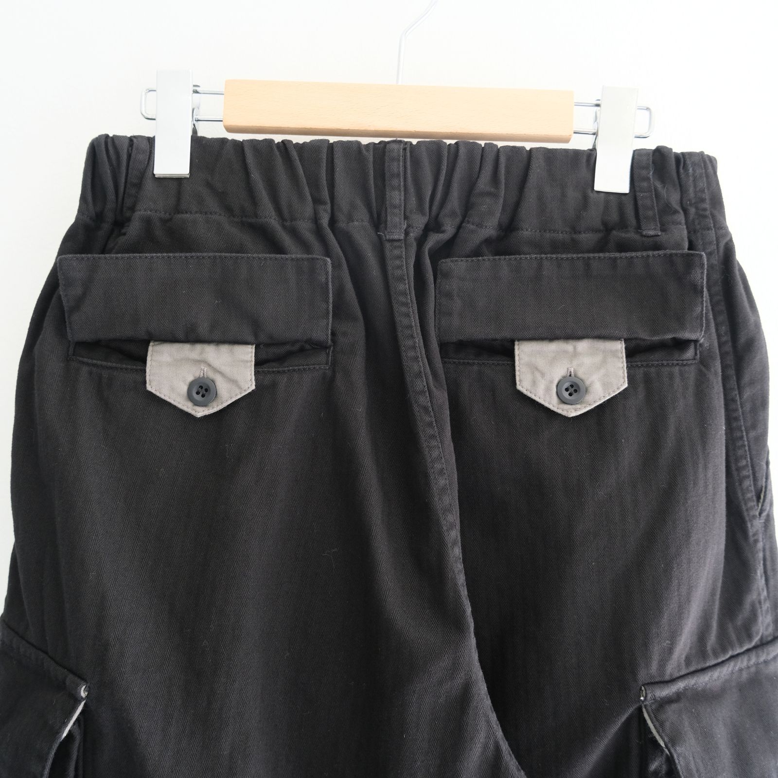 Herringbone 6-Pocket Pants / パンツ / カーゴパンツ / ヘリンボーン / BLACK