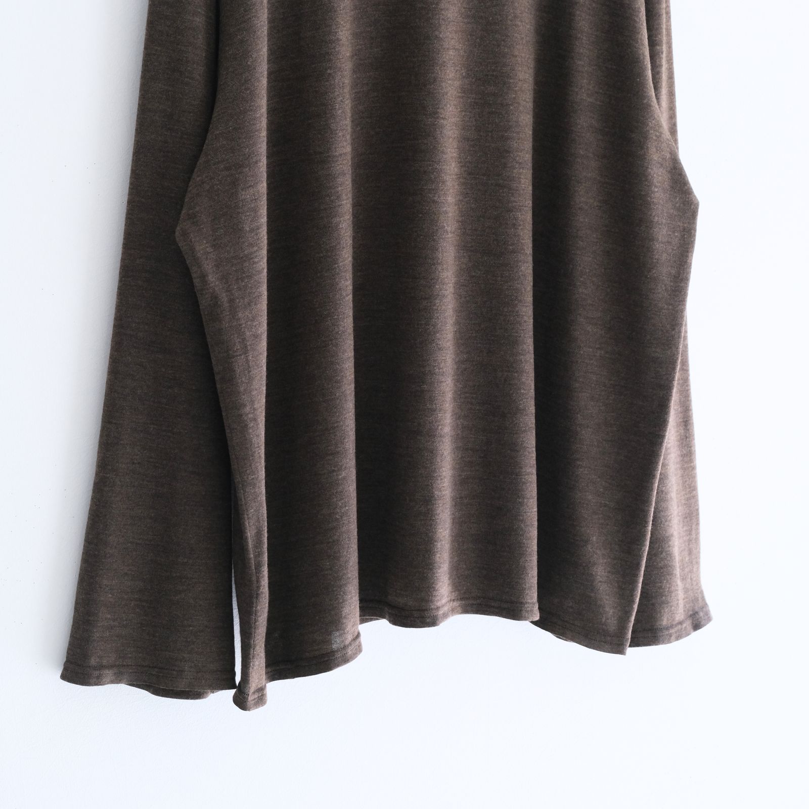 Wool Jersey Twisted polo Shirts / ポロシャツ / Brown