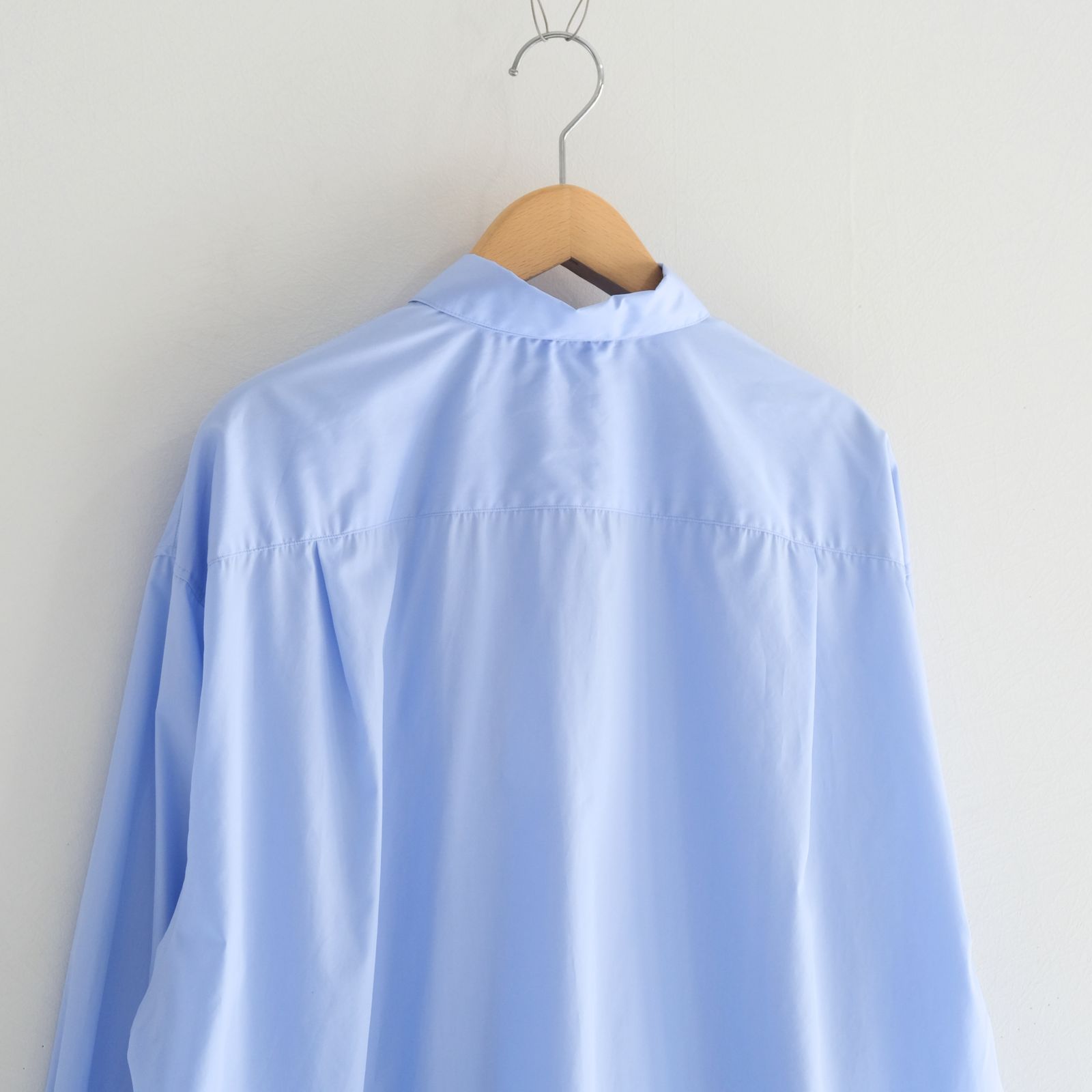 【販売開始 : 7/18 (土) 00:00~】Broad Cotton Wide Shirts（Sax Blue）