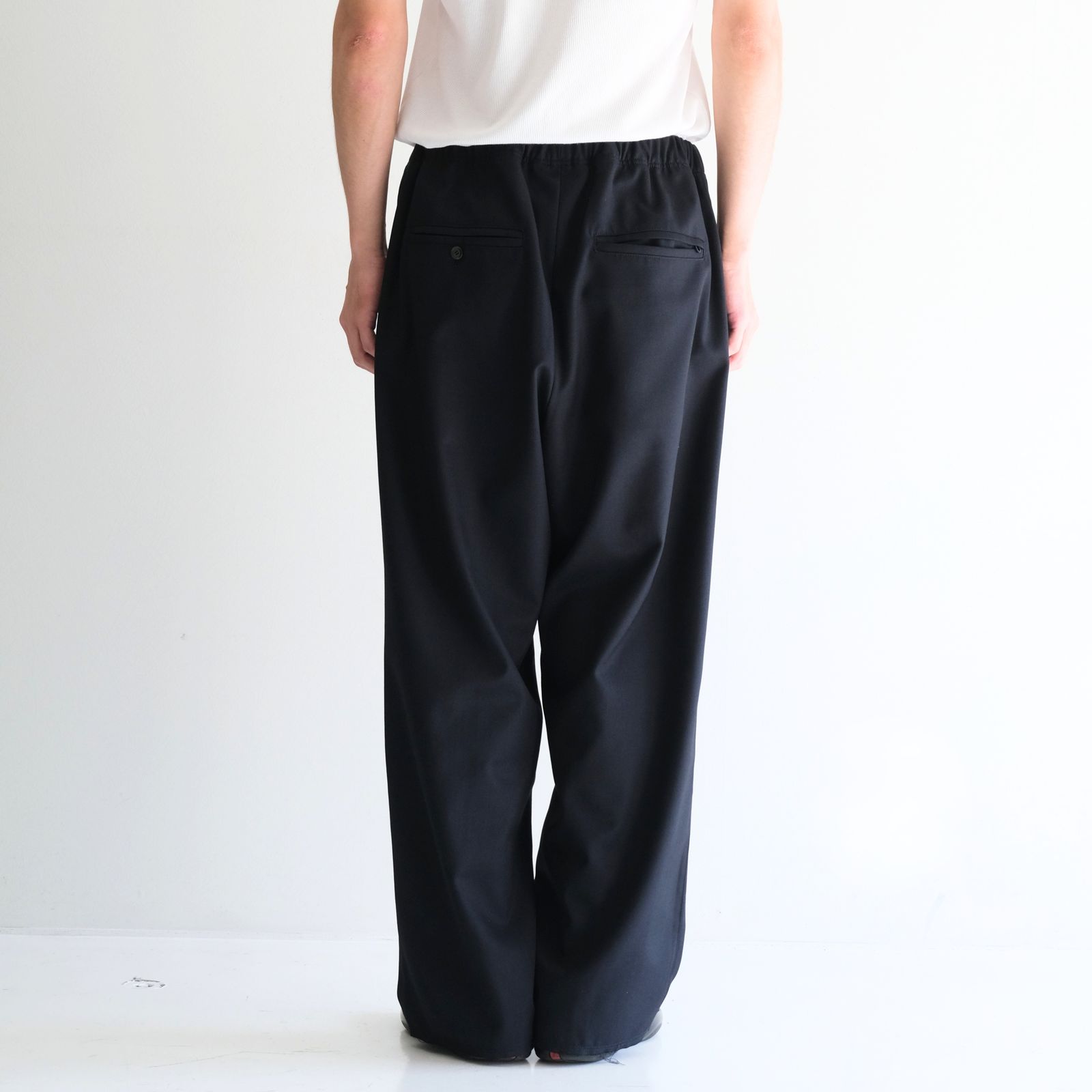 MERELY WOOLEN PINTUCK SLACKS（LIBERTY NAVY）