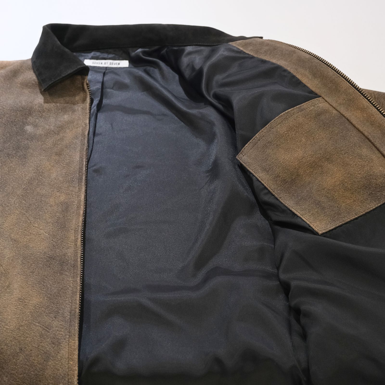 LEATHER DETROITJACKET ‐Goat suede Antique finish‐ / レザージャケット / ゴートレザー / アンティーク加工 / Beige