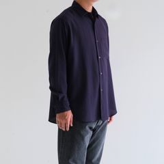 RAYON LINEN CHECK SHIRT / シャツ / チェック / BLUE・BROWN
