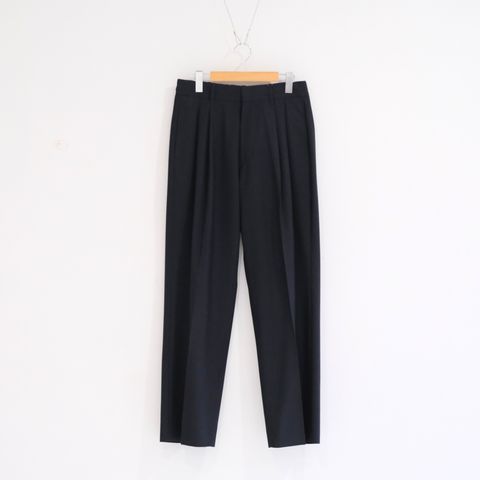 Narrow Stripe Tapered Slacks / ナロー ストライプ テーパード スラックス（HEATHER CHARCOAL）