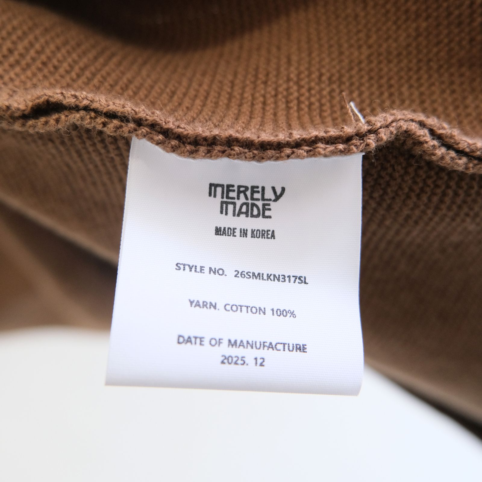 PREMIUM WIDE SHOULDER KNIT SLEEVELESS / ニット / ノースリーブ / CARAMEL BROWN