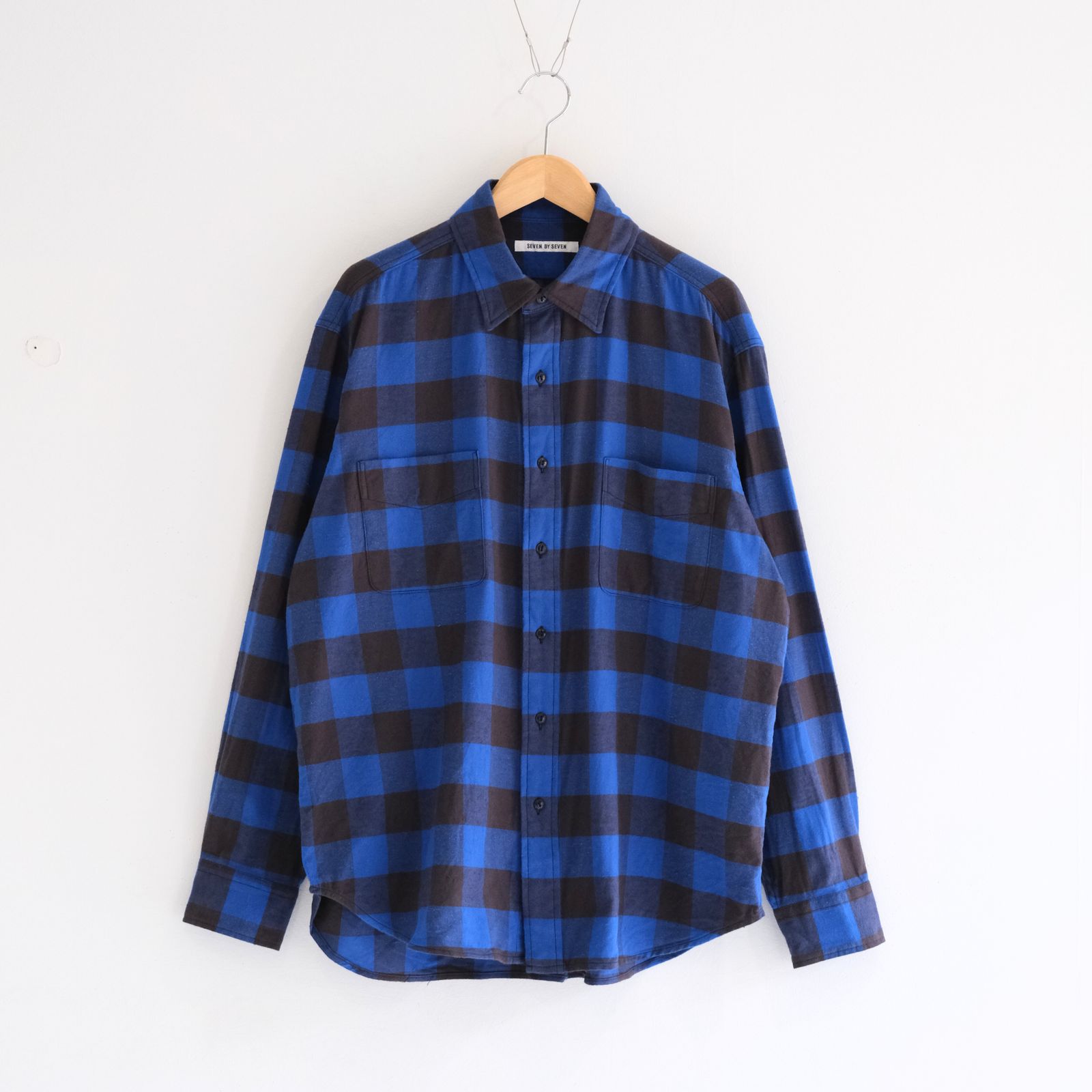 BUFFALO CHECK WORK SHIRTS ‐Cotton slub mix‐ / シャツ / バッファローチェック / Blue