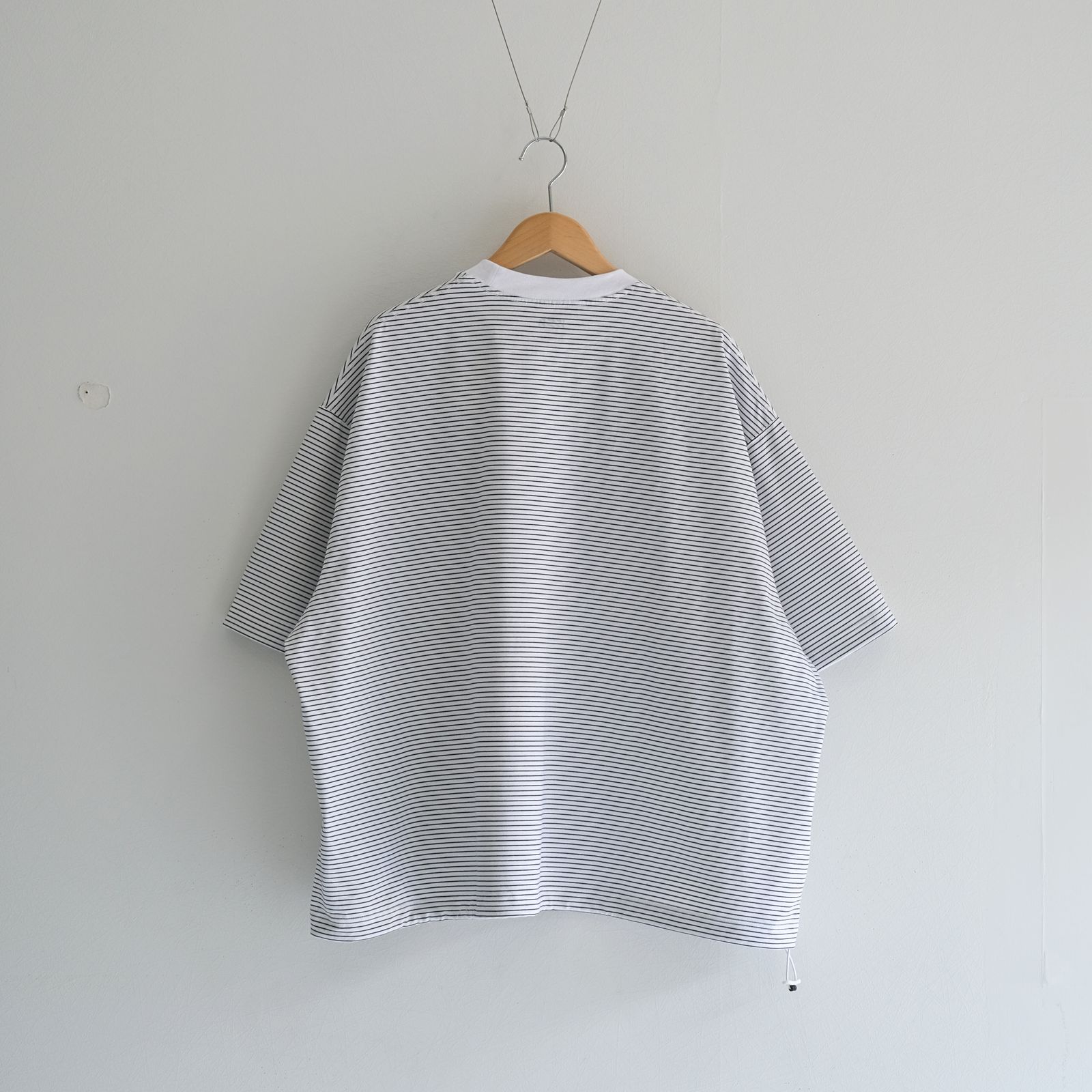 BALLOON BORDER SHORT SLEEVE T-SHIRT / Tシャツ / バルーン / ボーダー / WHITE × NAVY