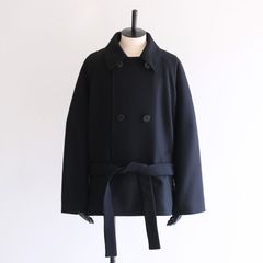 【残り1点】Wool Raglan Pea Coat（Black）