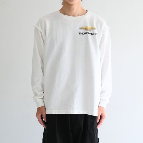 DETROIT LOGO CUTOFF LS TEE（OFF WHITE）