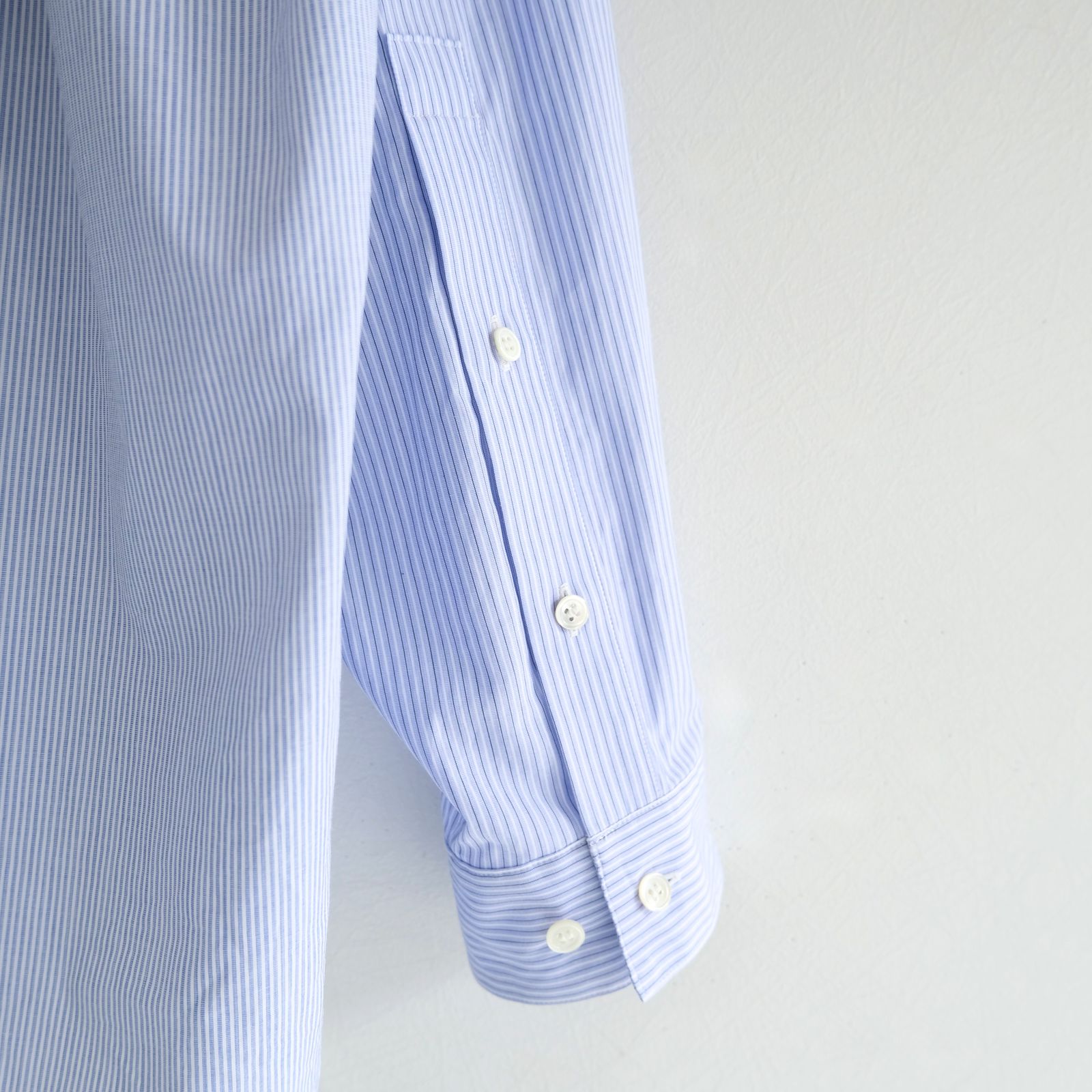【残り1点】Layered Shirt / レイヤード シャツ（Sax Stripe）