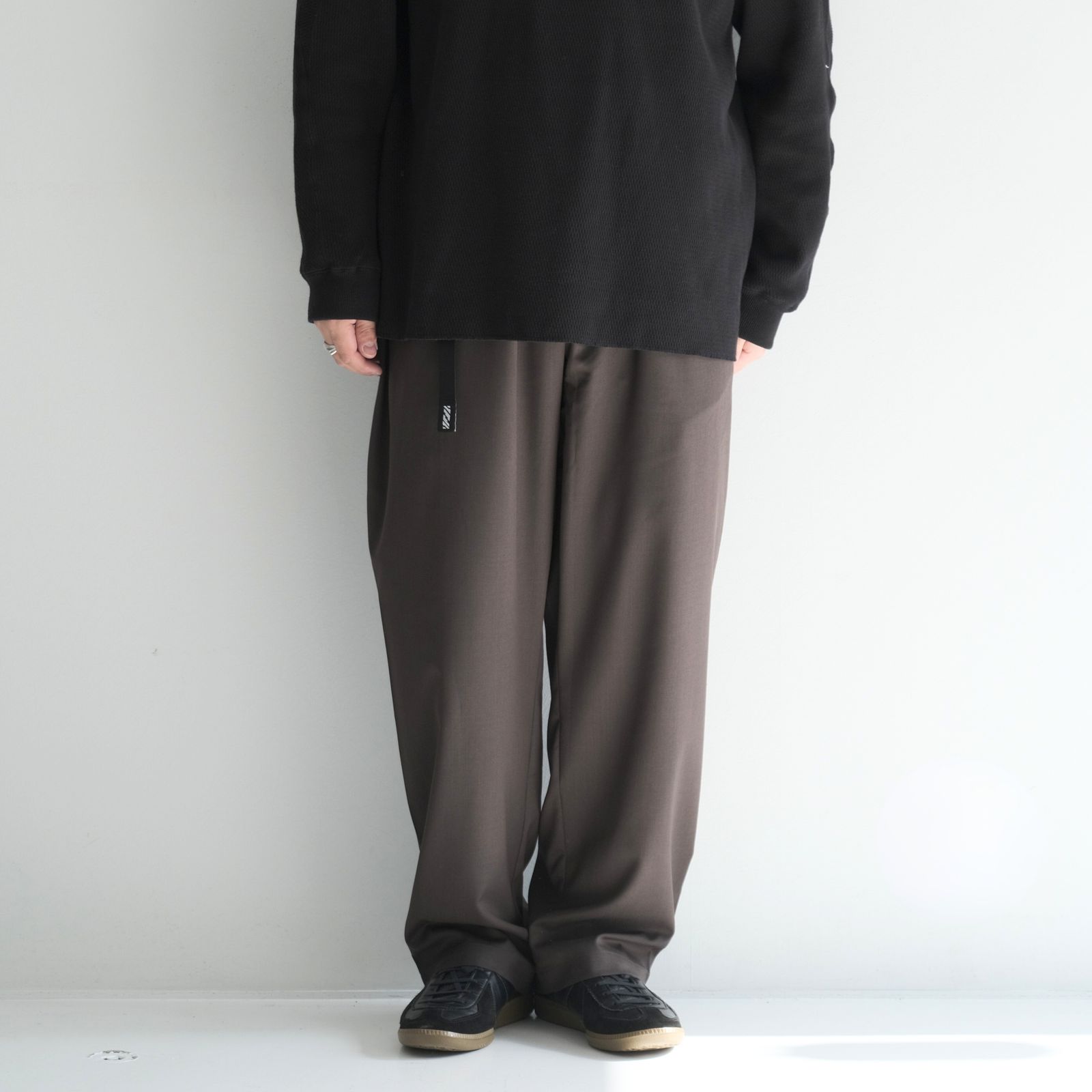 is-ness - WOOL-POLY EZ PANTS / パンツ / イージーパンツ / BROWN | iko