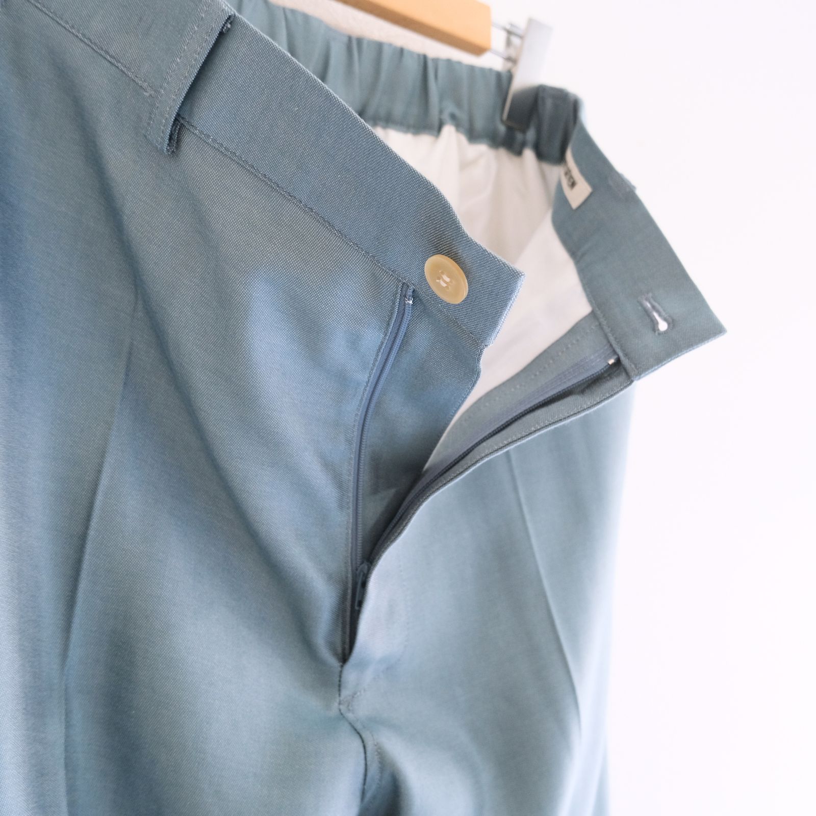 【残り1点】WIDE EASY FLARE TROUSERS  - Heavy Cupra -（Blue）