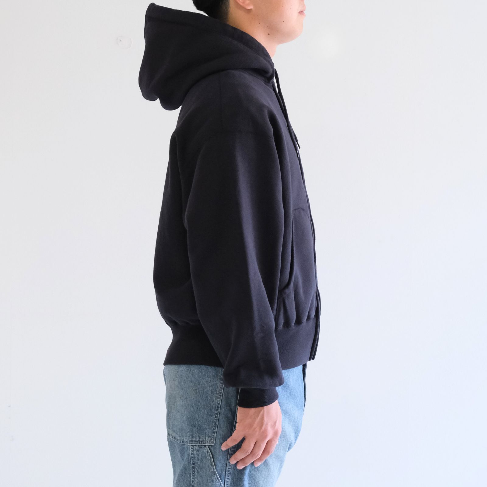 ZIP UP PARKA / ジップアップパーカー / BLACK