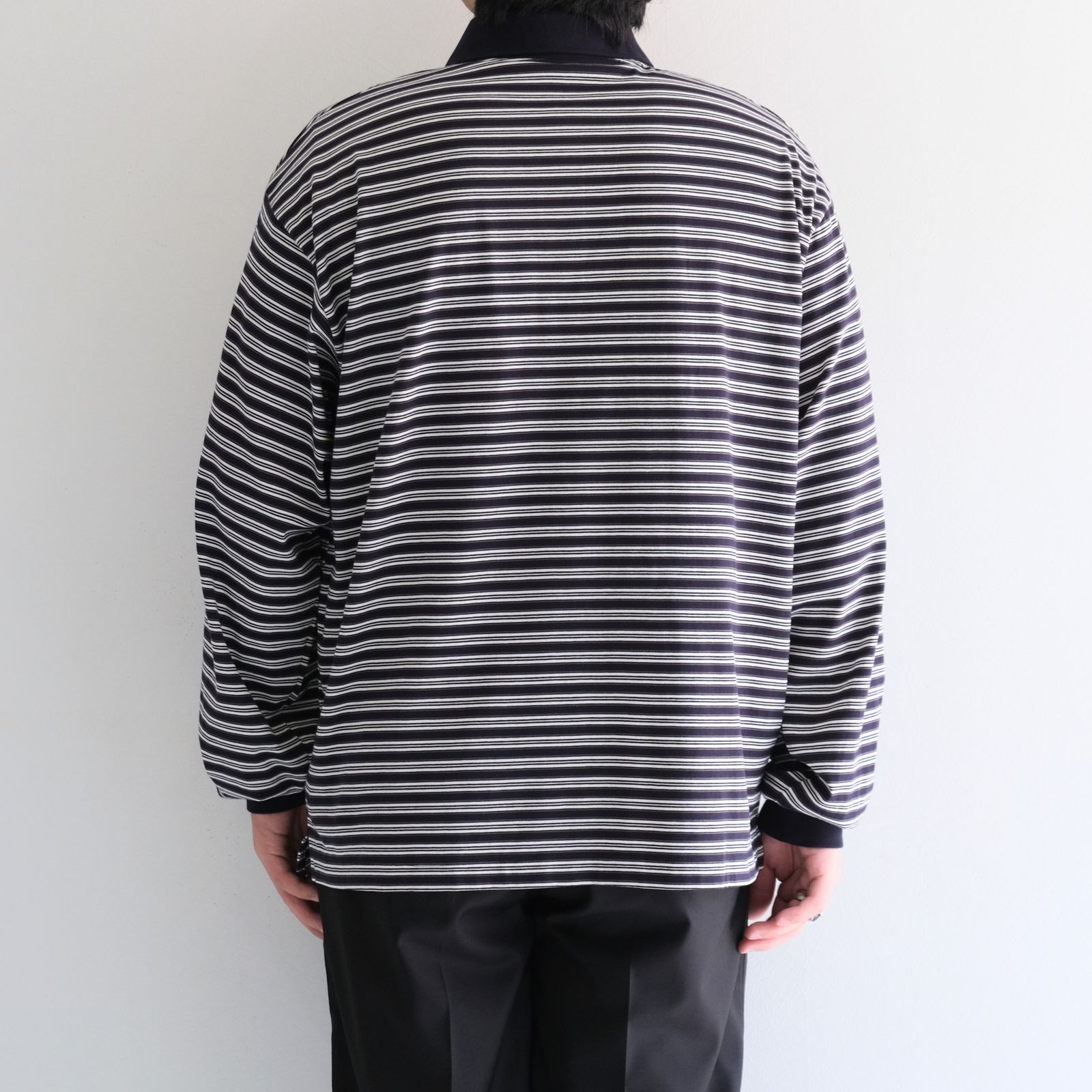 Brief Stripe Rugby TEE / ブリーフストライプラグビーTシャツ（NAVY）