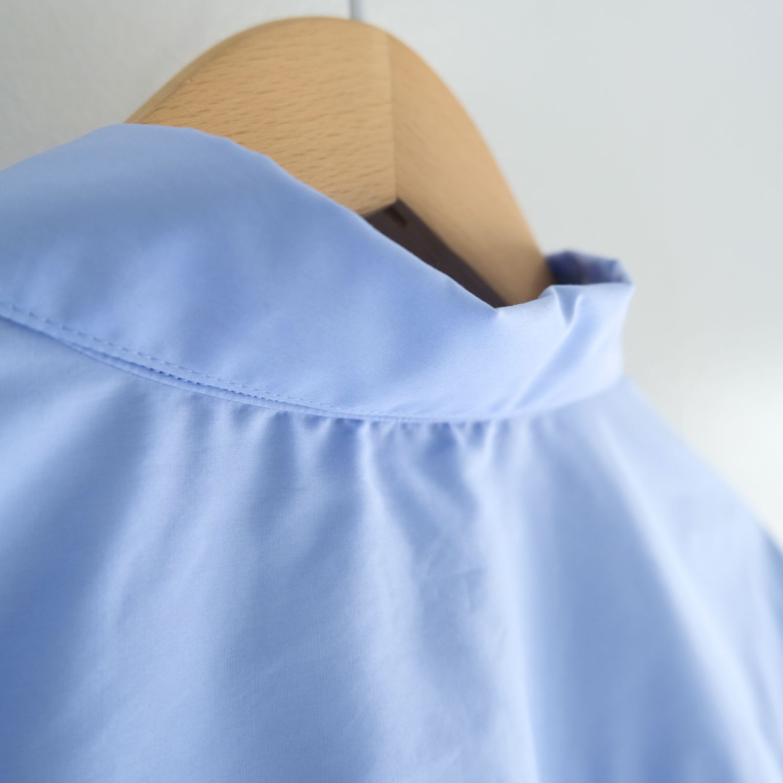 【販売開始 : 7/18 (土) 00:00~】Broad Cotton Wide Shirts（Sax Blue）
