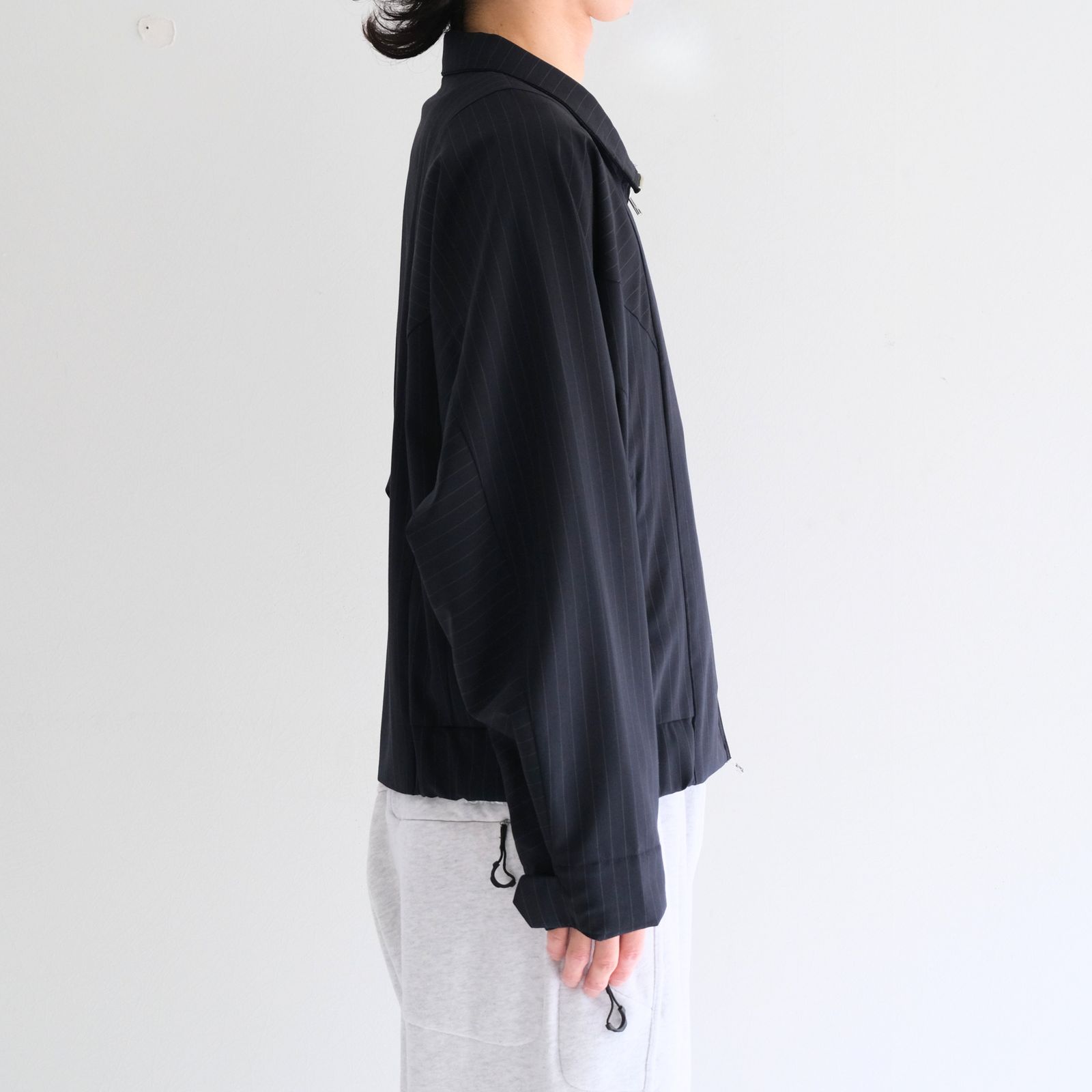 meanswhile - Merino Wool Stand Collar Blouson / メリノウール