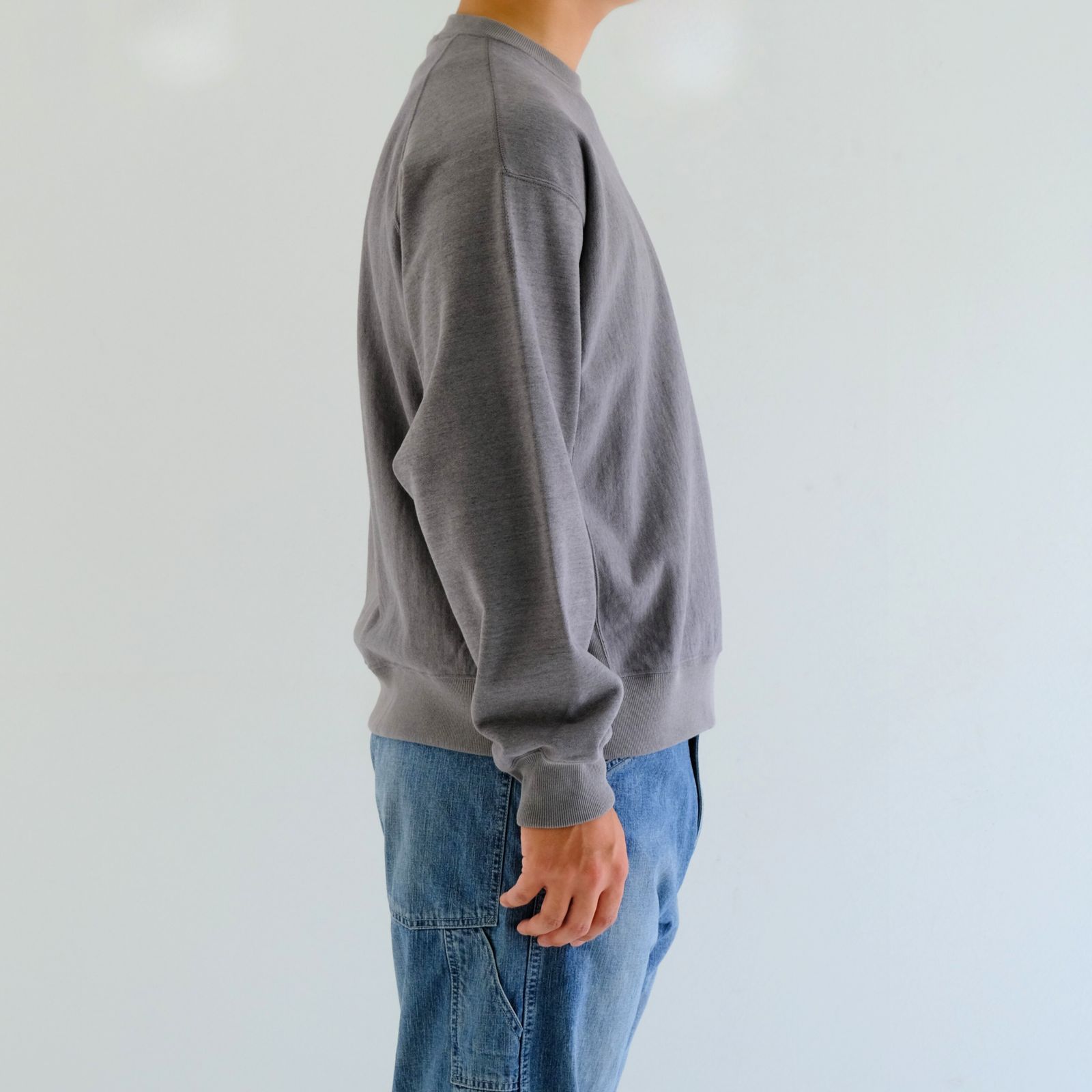 FADED SILKY TERRY RW SWEAT SHIRT / スウェット / HEATHER ASH