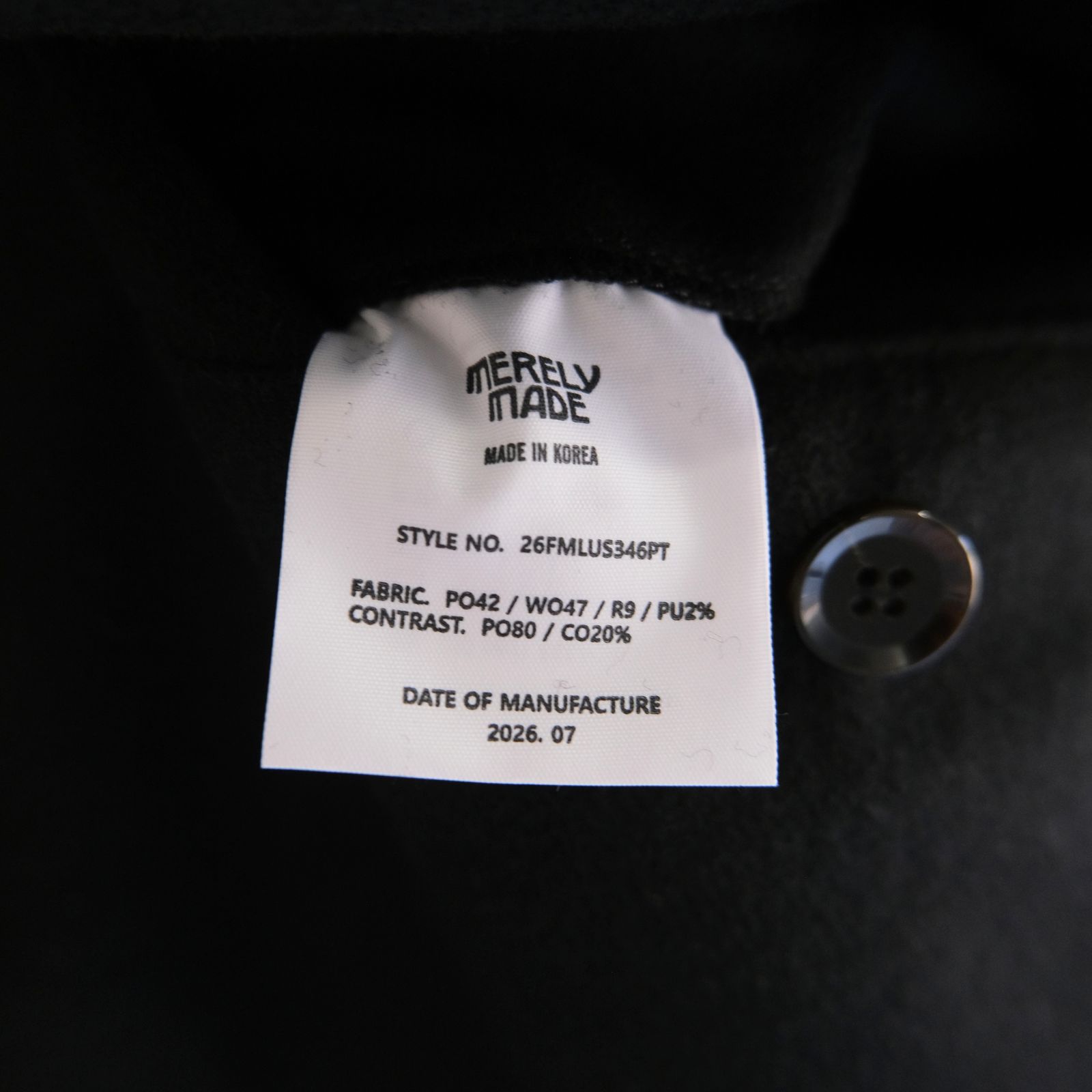 【残り1点】MERELY US INFORMAL PANTS（INK BLACK）