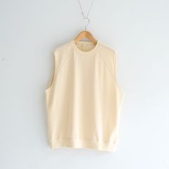 SOFT DRY SHORT LOOP TERRY SLEEVLESS TOP （YELLOW BEIGE）