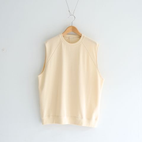SOFT DRY SHORT LOOP TERRY SLEEVLESS TOP （YELLOW BEIGE）