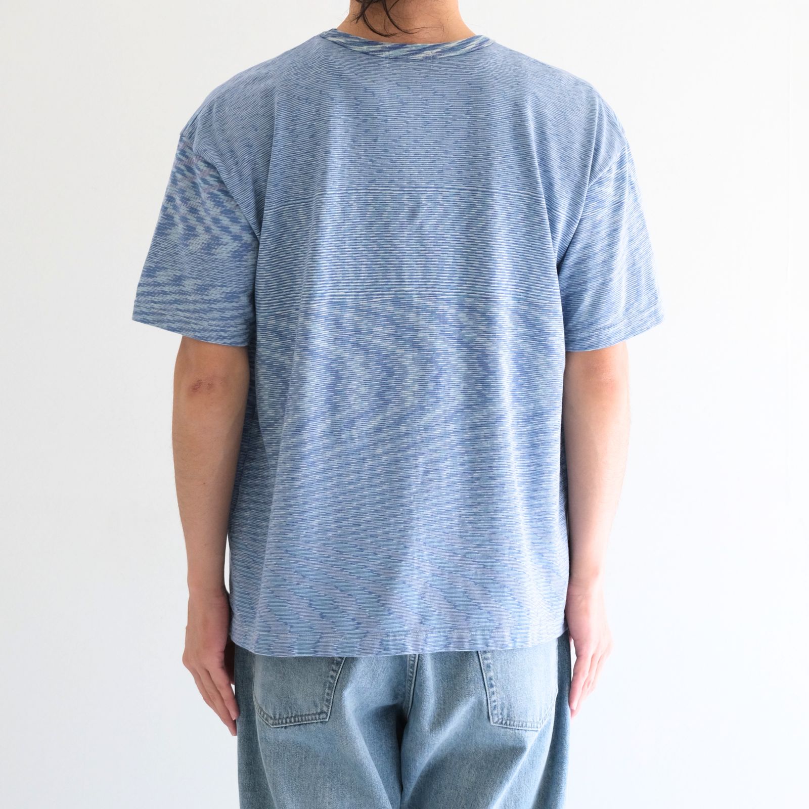 VORTEX TECHNICAL LOGO TEE fabric by SUN/kakke （MIX BLUE）