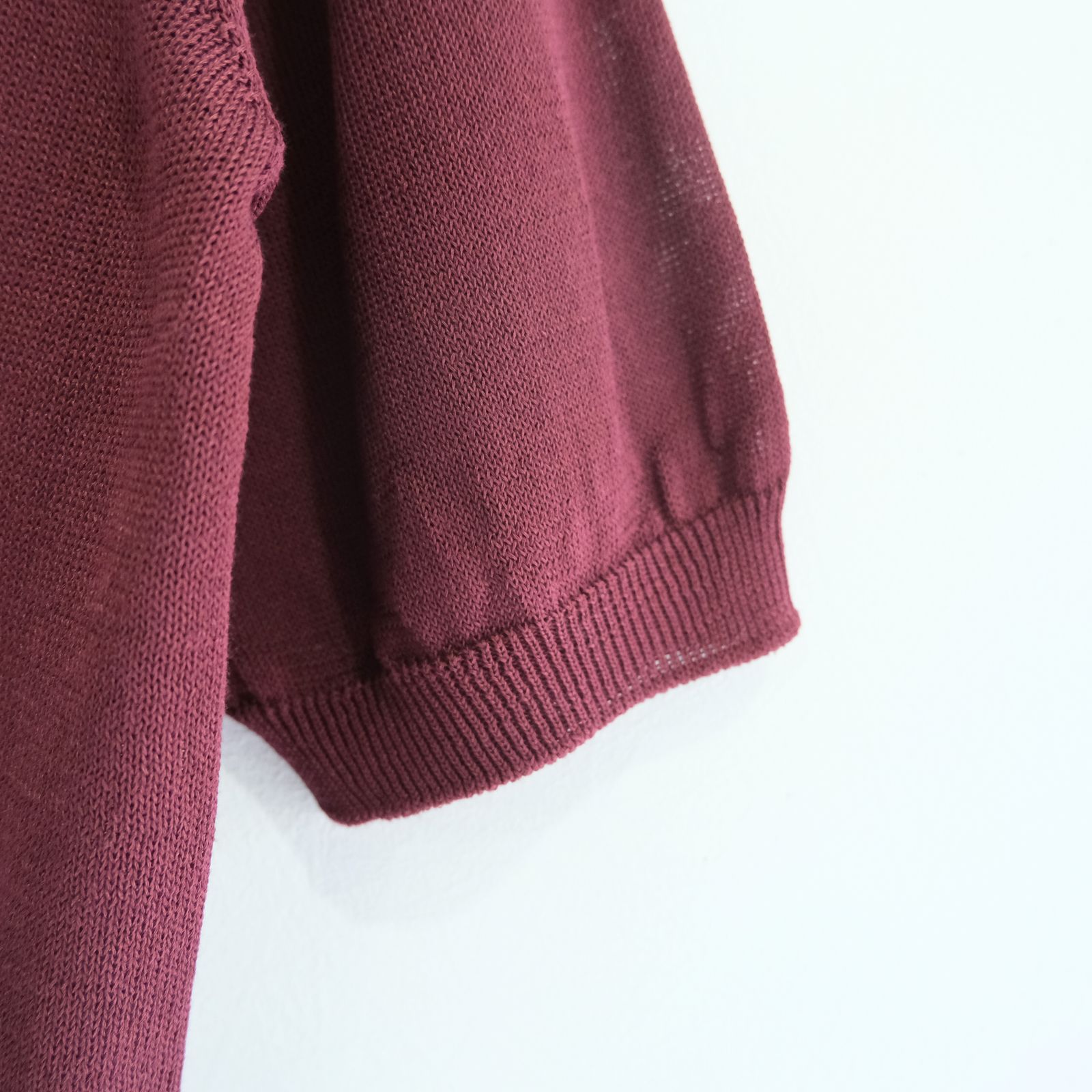 Wide knit T-Shirt / ワイド ニット Tシャツ（Burgundy）