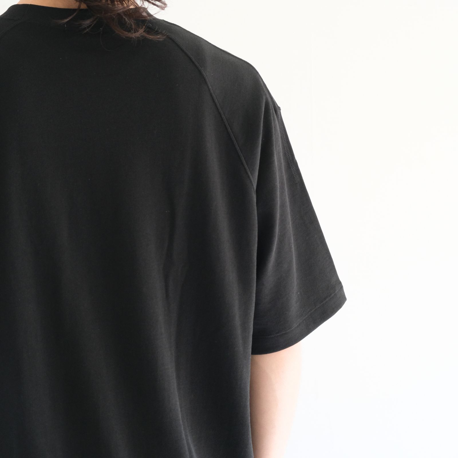 SOFT DRY SHORT LOOP TERRY SWEAT TEE （BLACK）