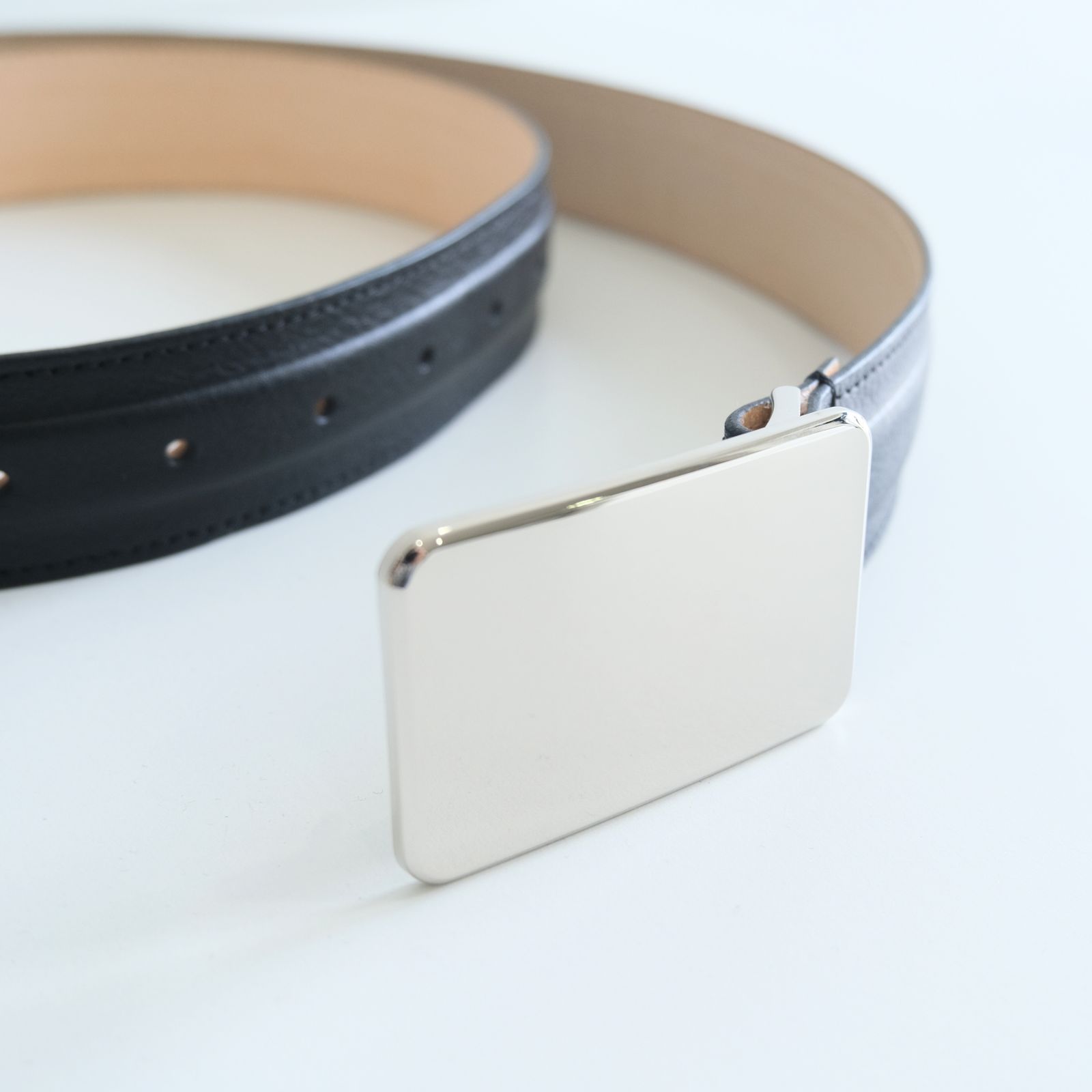 【残り1点】Leather Belt / レザー ベルト（Black）