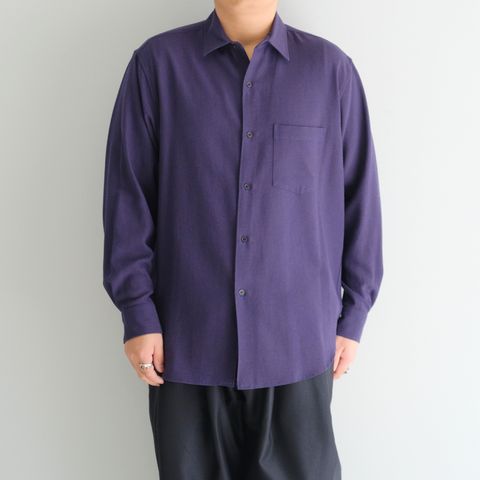 RAYON LINEN CHECK SHIRT / レーヨンリネンチェックシャツ（BLUE / BROWN）