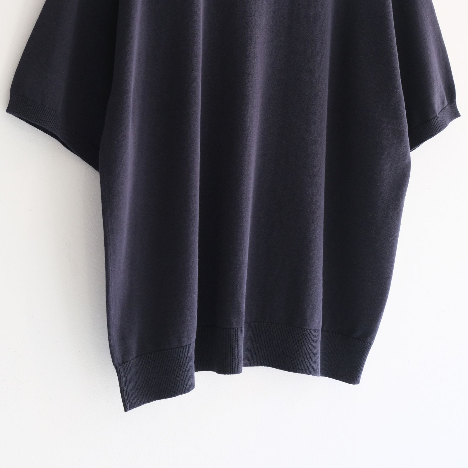 Knitted Polo Shirt /  ニット ポロ シャツ（NAVY）