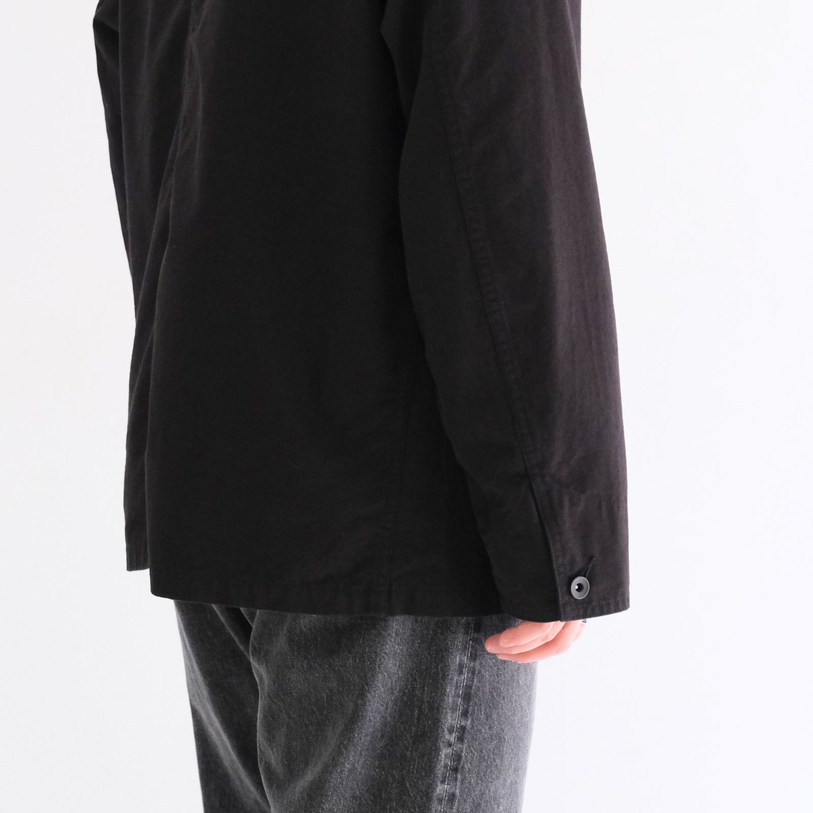 WASHED C/R/S DUCK COVERALL / ジャケット / カバーオール / BLACK