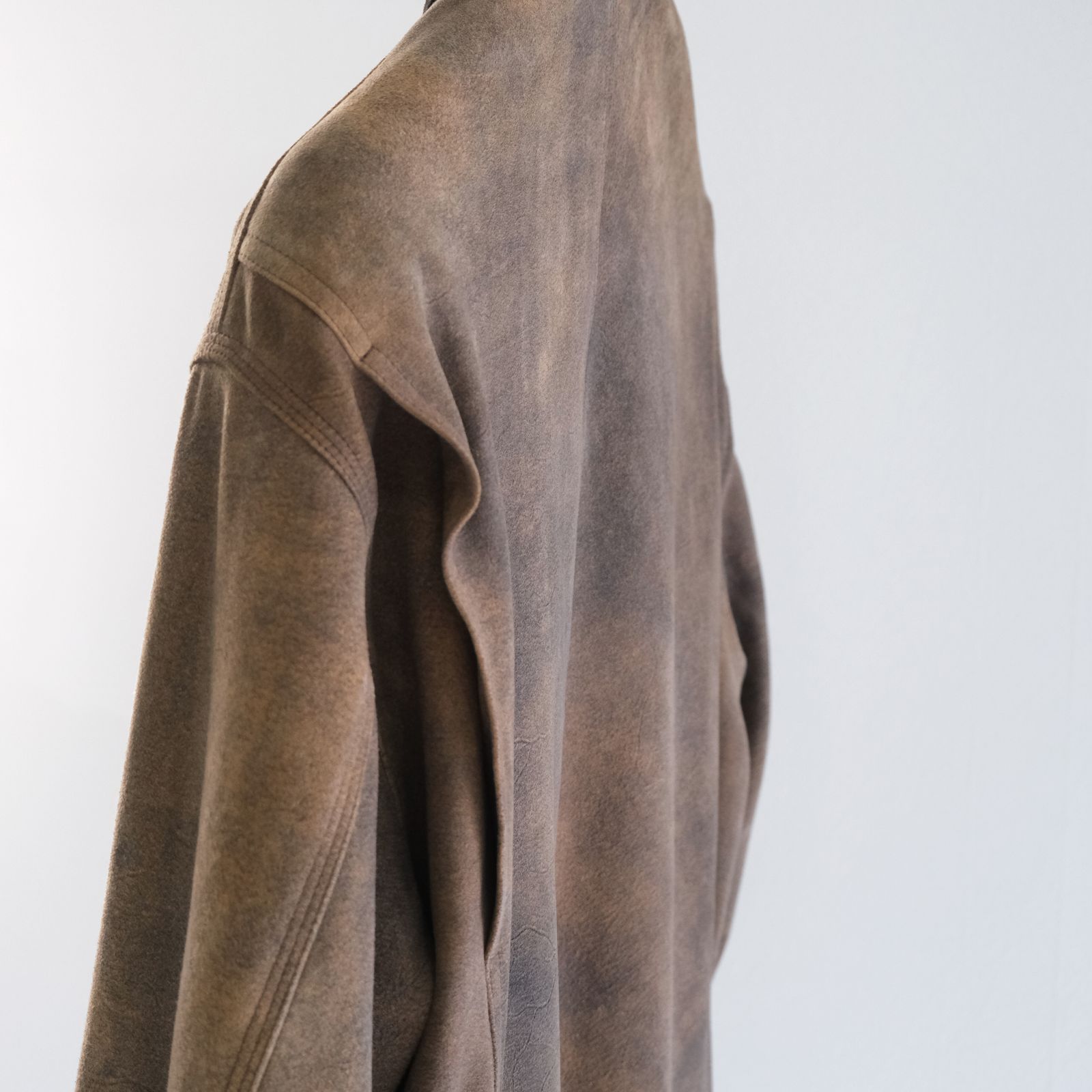 LEATHER DETROITJACKET ‐Goat suede Antique finish‐ / レザージャケット / ゴートレザー / アンティーク加工 / Beige