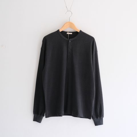 FADED TWIST TENJIKU HENLEY-NECK TOP / ヘンリーネック / ロンT /  BLACK