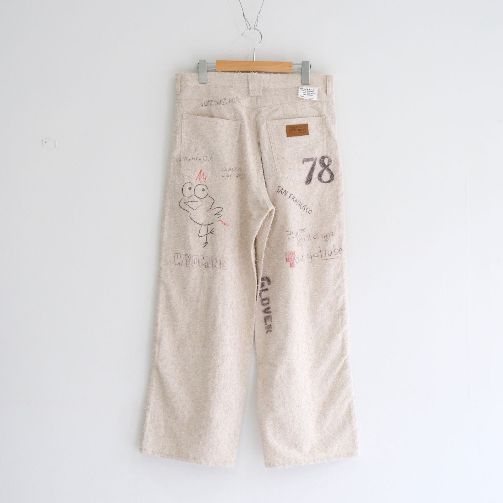 "ALICE" GRAPHIC DOUBLE KNEE WORKPANTS / パンツ / ダブルニー / ワークパンツ / IVORY