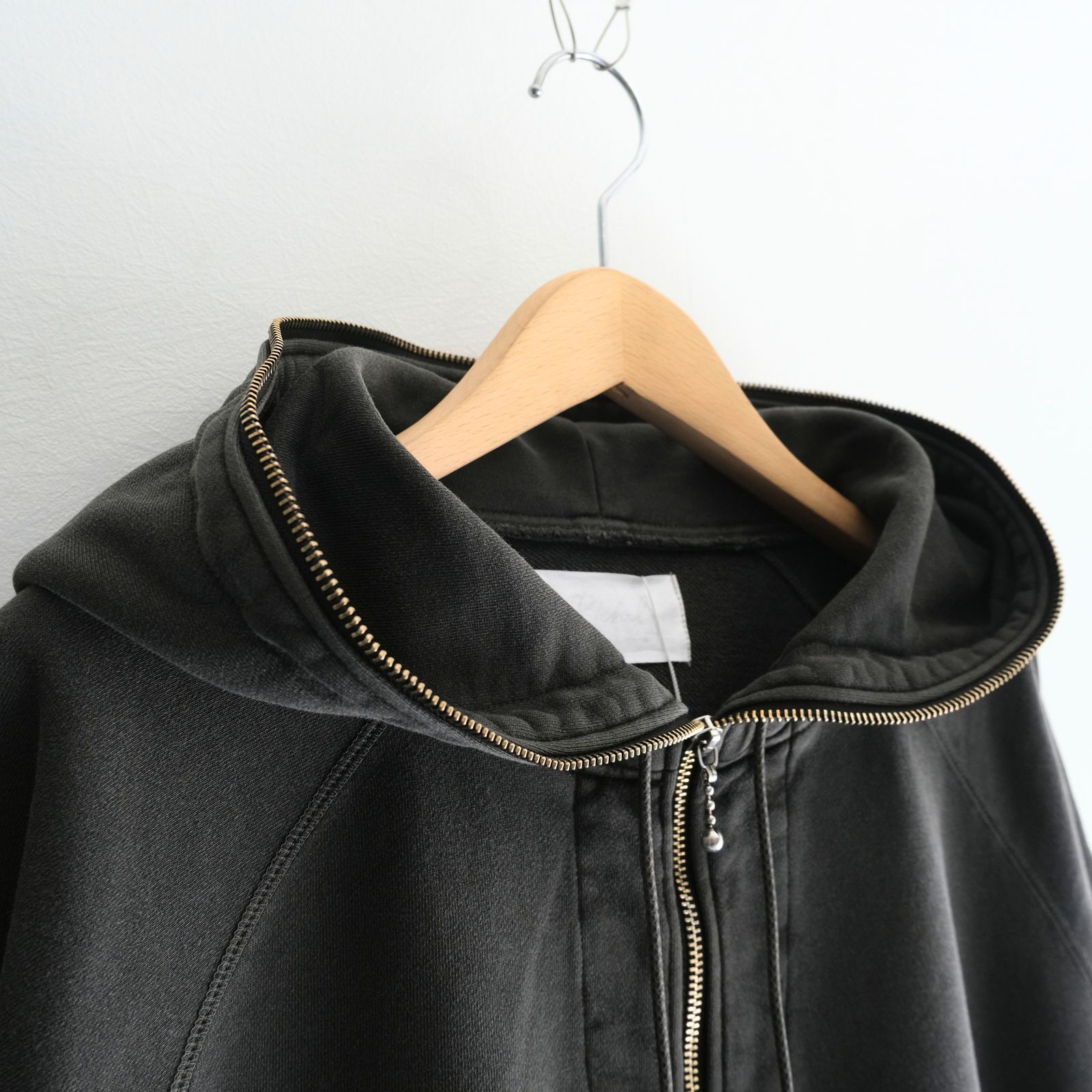 Processed Half-Zip Sweat Hoodie（Gray）