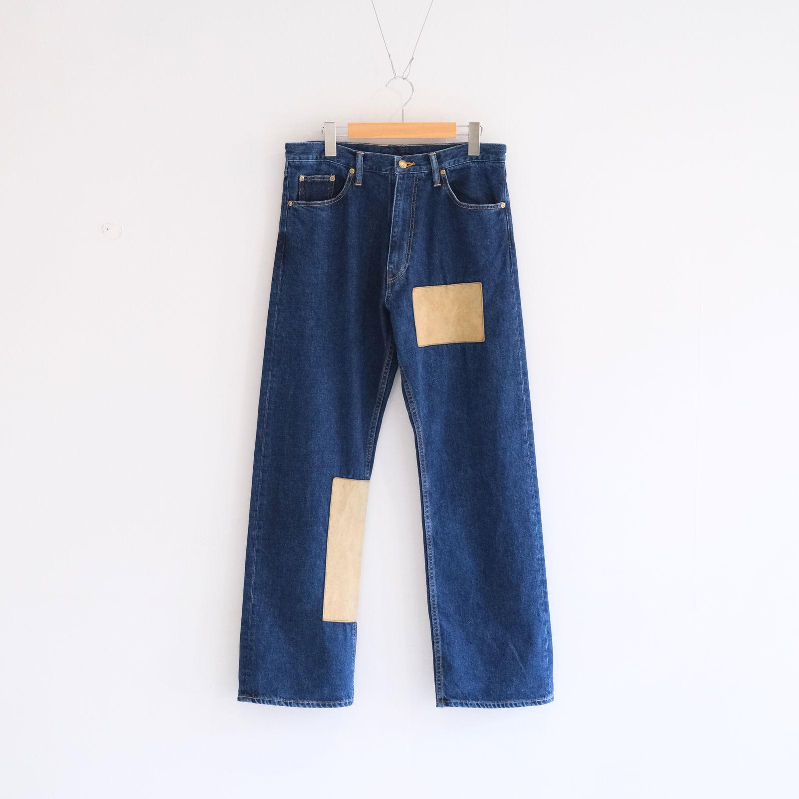 "JUDE II" LEATHER New Standard Straight by 12oz Denim（BLUE）