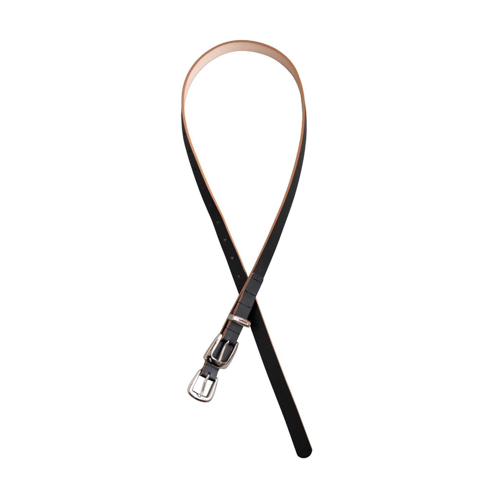 【入荷時期：2026年2月-3月頃】Elongated Leather Belt / ベルト / Black
