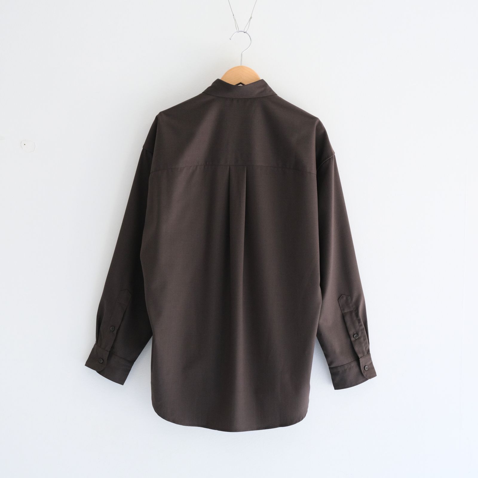 WOOL-POLY STANDARD SHIRT / シャツ / BROWN
